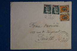 AG12 ALGERIE   BELLE  LETTRE  1947 ORAN    A  PARIS FRANCE ++SURCHARGES + AFFRANCH.PLAISANT - Storia Postale