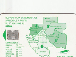 Gabon - Map Of Gabon - 50 Unites (Black Schlumberger Logo) - Gabun