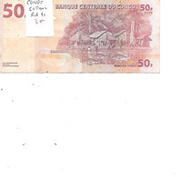 CONGO BILLET 50 FRANCS PICK 91 - Congo (República Democrática 1998)