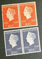 Nederland - NVPH - 504 T/m 505 - 1948 - 50 Jaar Regeringsjubileum - Wilhelmina - Paar - Gebruikt