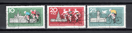 ALLEMAGNE ORIENTALE    N° 599 à 601      OBLITERES  COTE  2.50€      VELO CYCLISME - Gebraucht