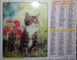 Calendrier Almanach Lavigne Facteur 1985 Chat Chaton Calvados - Grand Format : 1981-90