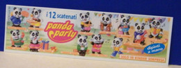 (AB68) CARTINA (VARIANTE C - SCRITTA GRASSETTO AZZURRA)  KINDER FERRERO ITALIA - I 12 SCATENATI PANDA PARTY - Notices