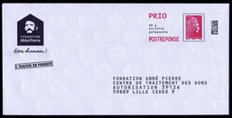 FONDATION  ABBE  PIERRE -  Postréponse Prio Neuf Marianne L'engagée  260673 - PAP: Antwort