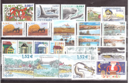 SPM - 2001 - Année Complète - Timbres N° 737 à 757 + PA 81 - Neufs ** - Años Completos