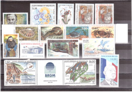 SPM - 1995 - Année Complète - Timbres N° 609 à 623 + PA 74 - Neufs ** - Volledig Jaar