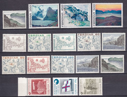 FEROE - ANNEE COMPLETE 1975 + 1976 - YVERT N° 1/17 ** MNH - COTE = 28.75 EUR. - - Faroe Islands