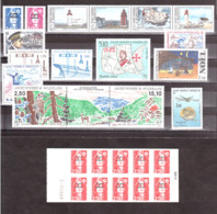 SPM - 1992 - Année Complète - Timbres N° 555 à 571 Dont Carnet C557 (autoadhésif Non Dentelé) - Neufs ** - Annate Complete