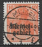 MEMEL OCCUPAZIONE TEDESCA 1920  AMMINISTRAZIONE FRANCESE UNIF.3 USATO VF - Andere & Zonder Classificatie