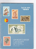 TARIF DE VENTE    LAROZE  A  GIVORS ,,,1983 ,,,TERRES AUSTRALES ET ANTARTIQUES FRANCAISES ,,,POLYNESIE FRANCAISE , _ - Catalogues De Maisons De Vente