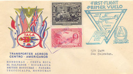 NICARAGUA 1943, Superb Rare First Flight Of TACA Airlines "MANAGUA - SAN SALVADOR" - Nicaragua