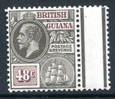 British Guiana 1921-27 KGV - Wmk. Script CA - 48c Black & Purple LHM (SG 279) - Britisch-Guayana (...-1966)