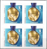 CANADA - BLOCK OF FOUR GOLD MEDAL VANCOUVER'2010 WINTER OLYMPIC AND PARALYMPIC GAMES 2010 - MNH - Winter 2010: Vancouver