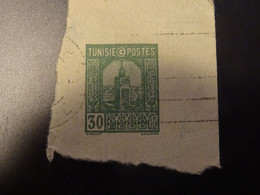 COLONIE FRANCE TUNISIE   Découpe D Entier Privé - Lettres & Documents