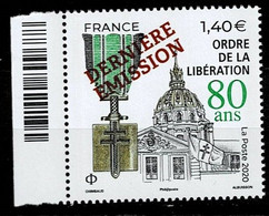 FRANCE   2021   Ordre De La Libération Surchargé DERNIERE EMISSION - Nuevos
