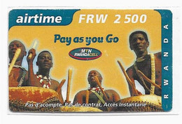 RWANDA Recharge AIRTIME MTN 2500 FRW Date 15/01/02 - Ruanda