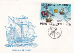 FRANCISCO PIZARRO, DESCUBRIMIENTO DEL IMPERIO INCA. PERU 1993 FDC ENVELOPPE.- LILHU - Other