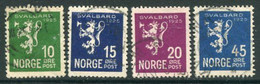 NORWAY 1925 Annexation Of Svalbard Set Of 4,used.  Michel 116-19 - Gebraucht