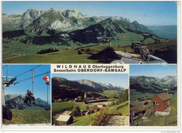 WILDHAUS - OBERTOGGENBURG, Sesselbahn Oberdorf - Gamsalp, Mehrbildkarte , Nice Stamp - Wildhaus-Alt Sankt Johann