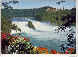 Rheinfall Mit Schloss Laufen  Wasserfall, Waterfall, Cascata, Chute D'eau - Laufen-Uhwiesen 