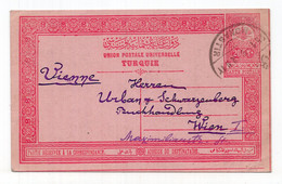 1909 SERBIA, MONASTIR, BITOLJ TO VIENNA, TURKEY STATIONERY CARD, USED - Servië