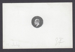 Great Britain, 1901 King Edward VII Approved Small Head Die Proof Of Vignette - Unused Stamps