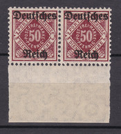 Deutsches Reich - Dienstmarken - 1920 - Michel Nr. 56 Waagerechte Paar UR - Postfrisch - 150 Euro - Dienstzegels