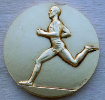 MB-002 Médaille Bronze Doré Course à Pieds Signée Drago - Athlétisme