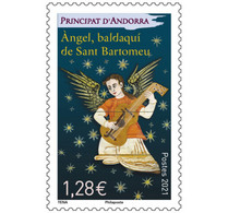 Andorra  2021 Andorre CHRISTMAS Canopy Angel St Bartholomew Ange Noel Navidad Natale 1v Mnh - Nuovi