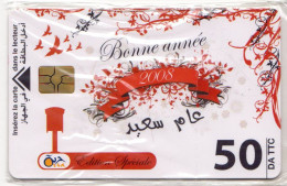 ALGERIE Télécarte à Puce BONNE ANNEE 2008 Verso Calendrier NEUF - Algerien