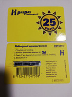 NETHERLANDS  HFL 25,- ,- REFILL HI PREPAY  YELLOW /2002    TELECOM  PREPAID   ** 6346** - Cartes GSM, Prépayées Et Recharges