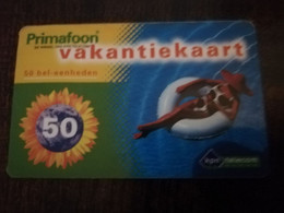 NETHERLANDS  HFL 50,- ,- VAKANTIEKAART / POOL/ PRIMAFOON   REFILL  KPN TELECOM     TELECOM  PREPAID   ** 6351** - Cartes GSM, Prépayées Et Recharges