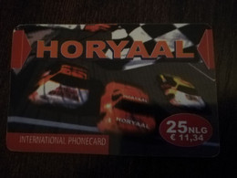 NETHERLANDS   HORYAAL / RACE CARS     HFL 25,- TELECOM  PREPAID   ** 6365** - Cartes GSM, Prépayées Et Recharges