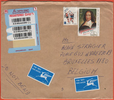 ISRAELE - ISRAEL - 2004 - 2 + 5,90 Spinoza - Registered - Viaggiata Da Beer Sheva Per Brussels, Belgium - Briefe U. Dokumente