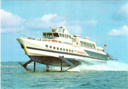 CPM Jersey - Condor 5, Navire Opérant Entre Les îles Anglo-normandes Et Le Continent Français-anglais, Construit En 1976 - Hovercrafts