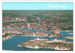 CPM 59 (Nord) Dunkerque - Vue Générale Sur Le Port TBE 5 Bateaux, 4 Cargos, Voilier Trois Mâts "Duchesse Anne" - Unclassified