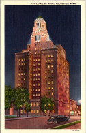 Minnesota Rochester The Mayo Clinic By Night 1939 Curteich - Rochester