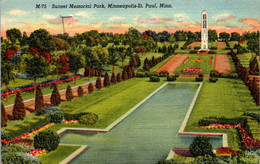 Minnesota Minneapolis Sunset Memorial Park 1950 Curteich - Minneapolis