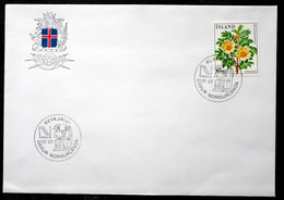 Iceland 1984 Flowers MiNr.612 Special Cancel Cover   ( Lot 6543 ) - Cartas & Documentos