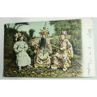 Postcard CHINA, CPA Hongkong, Group Of Chinese Actors 1906 - China