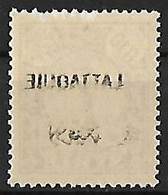 LATTAQUIE N°20 N*  Variété Surcharge Recto-verso - Unused Stamps