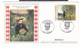 Monaco - Lettre FDC De 1994 - Oblit Monaco - Peinture - Henri Rousseau - Covers & Documents