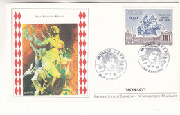 Monaco - Lettre FDC De 1998 - Oblit Monaco - Sculpteur - Peintre - Bernini - - Brieven En Documenten