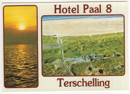 Terschelling - Hotel 'Paal 8', Badweg 4 - (Holland/Nederland)  - Luchtopname , Zonsondergang - Terschelling