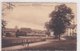 Posieux, Grangeneuve. Ecole D'agriculture. Les Cours Et Tennis - Groupe D'élèves Rentrant Du Travail - Posieux