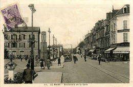 Le Mans * Le Boulevard De La Gare * Café Parisien * Automobile Voiture Ancienne - Le Mans