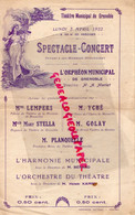 38-GRENOBLE-RARE PROGRAMME THEATRE MUNICIPAL 1922-ORPHEON-MARIAT-BERARD-KAMM-MME LEMPERS-MARY STELLA-YCHE-GOLAY - Programmes