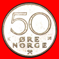 * LARGE MONOGRAM: NORWAY ★ 50 ORE 1987! MINT LUSTRE! LOW START ★ NO RESERVE! - Norway