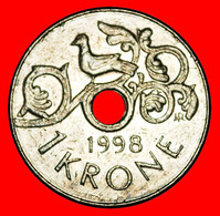 * BIRD (1997-2016): NORWAY ★ 1 CROWN 1998 DISCOVERY COIN! LOW START ★ NO RESERVE! - Noruega