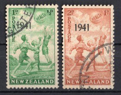 1941 NEW ZEALAND HEALTH OVERPRINTS MICHEL: 271-272 USED - Oblitérés